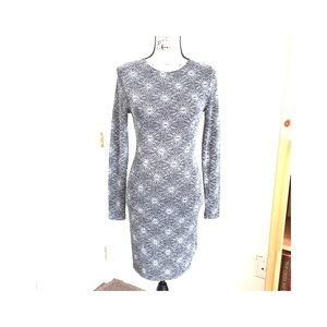 Divided Black Long Sleeve Sparkly Dress